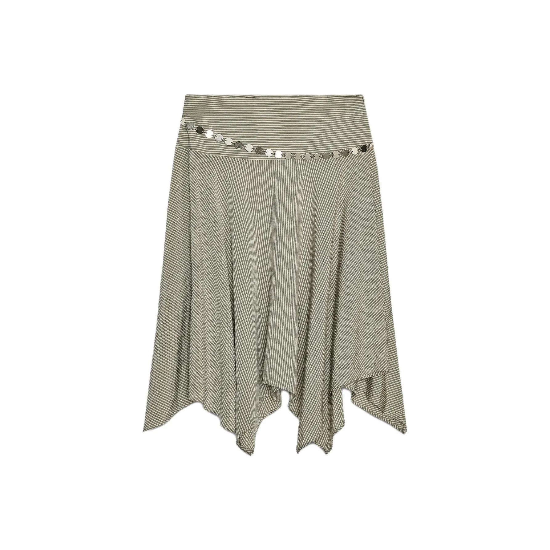 ZARA Бежево-коричневые Женские Повседневные Длинные Юбки