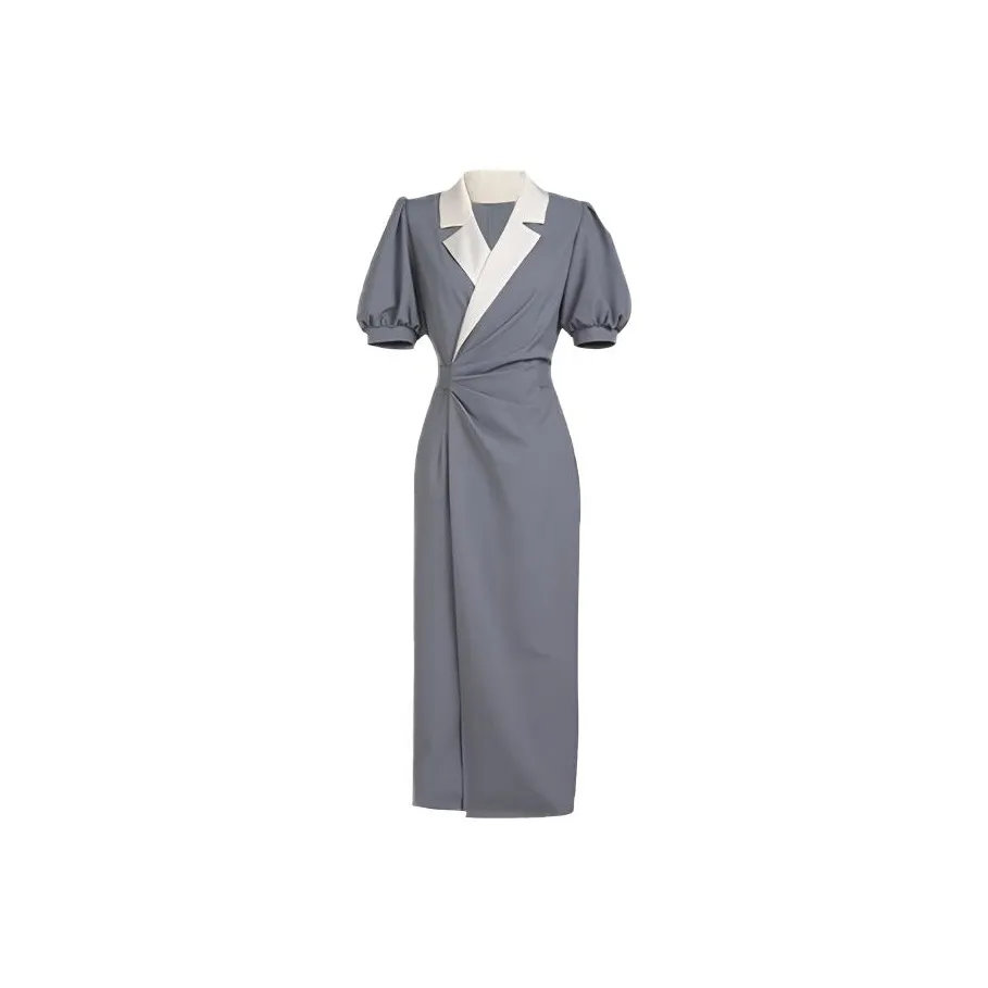 Leather Cat Короткий рукав платье женское