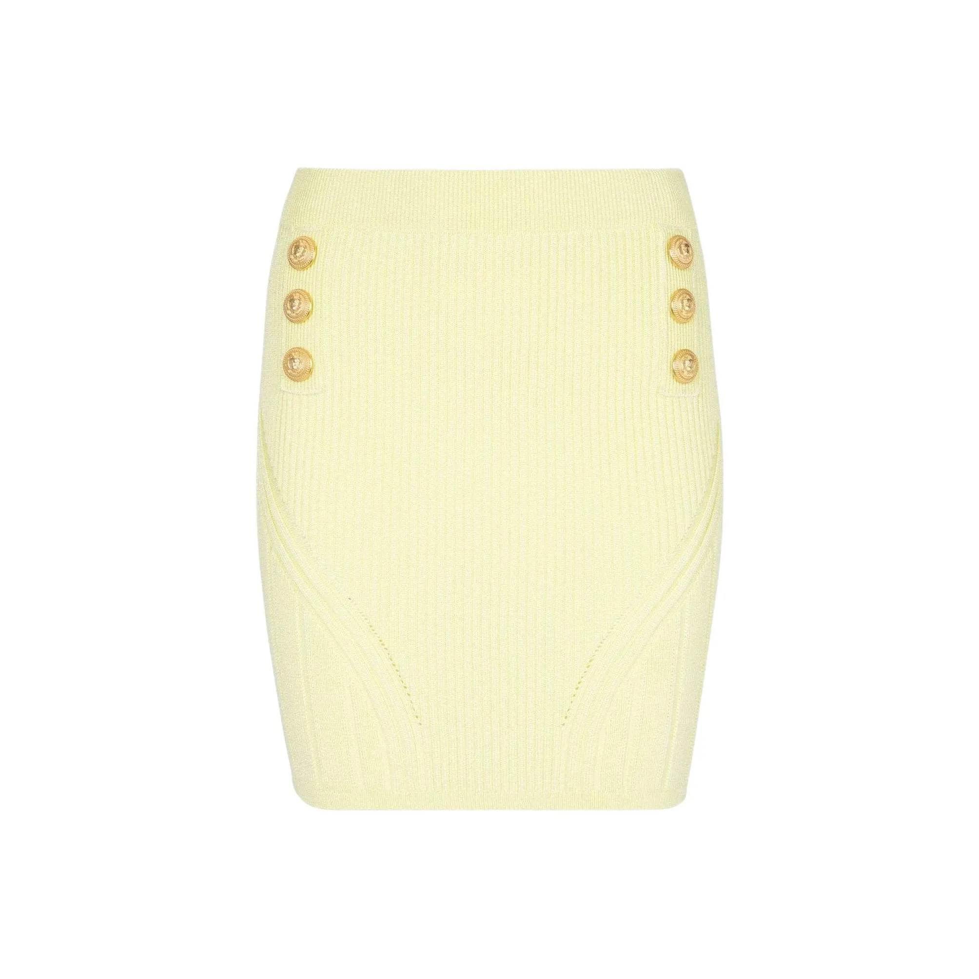 BALMAIN FW22 Повседневные короткие юбки Женские Желтые