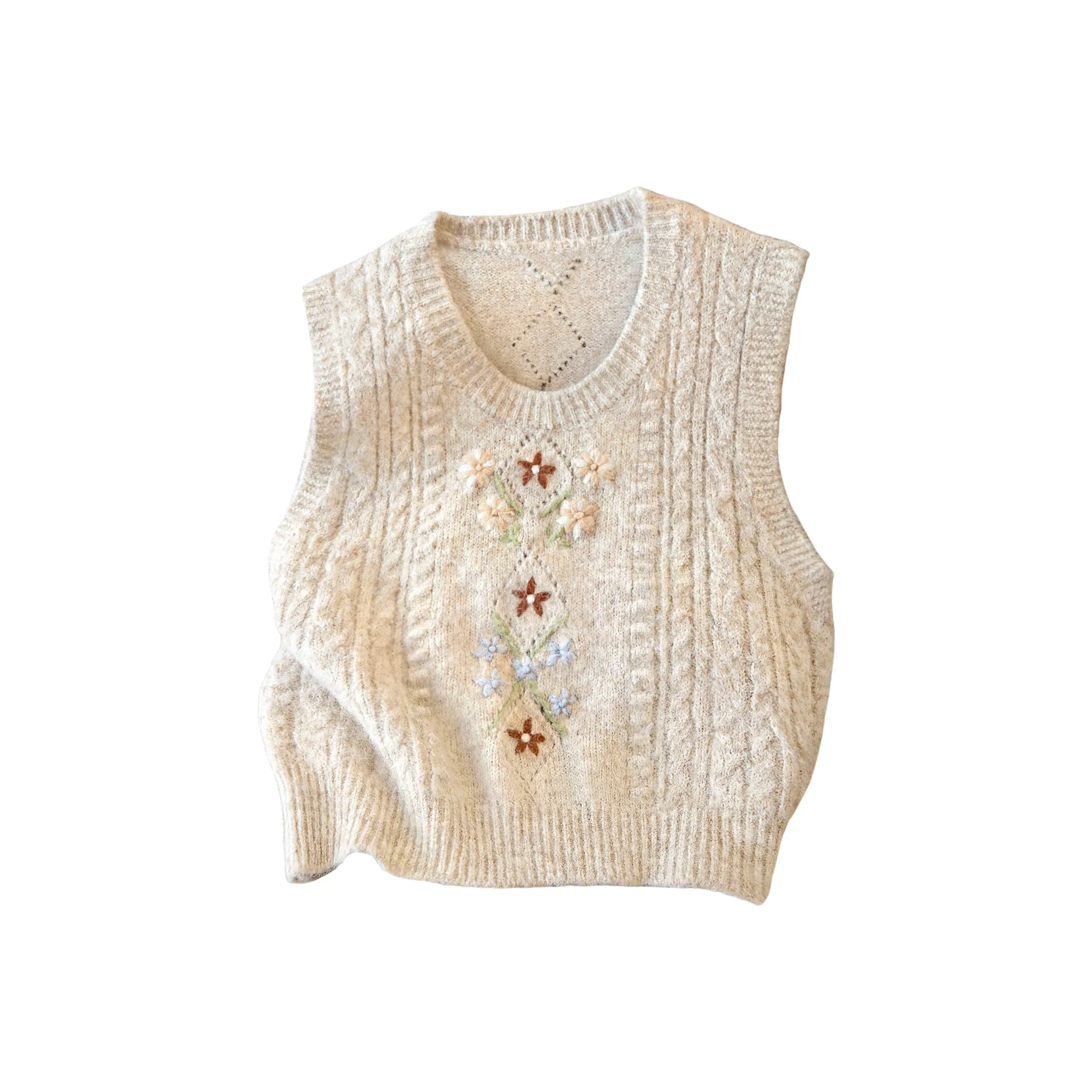 SIBAISHE Овсяный Женский жилет