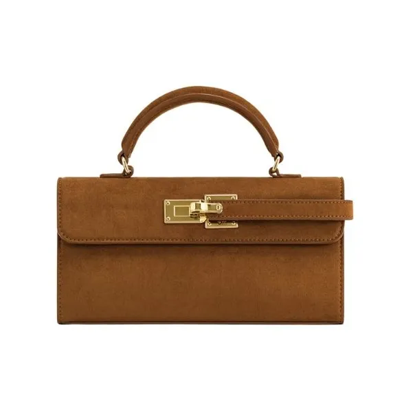 JW PEI Искусственная замша Keyla через плечо сумка маленькая женская коричневая