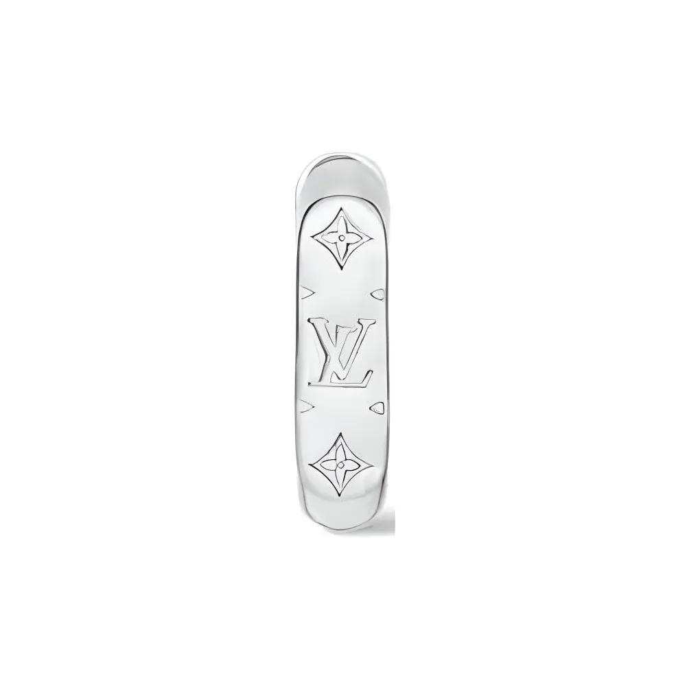 Lv Monogram Chain Hoop Earring