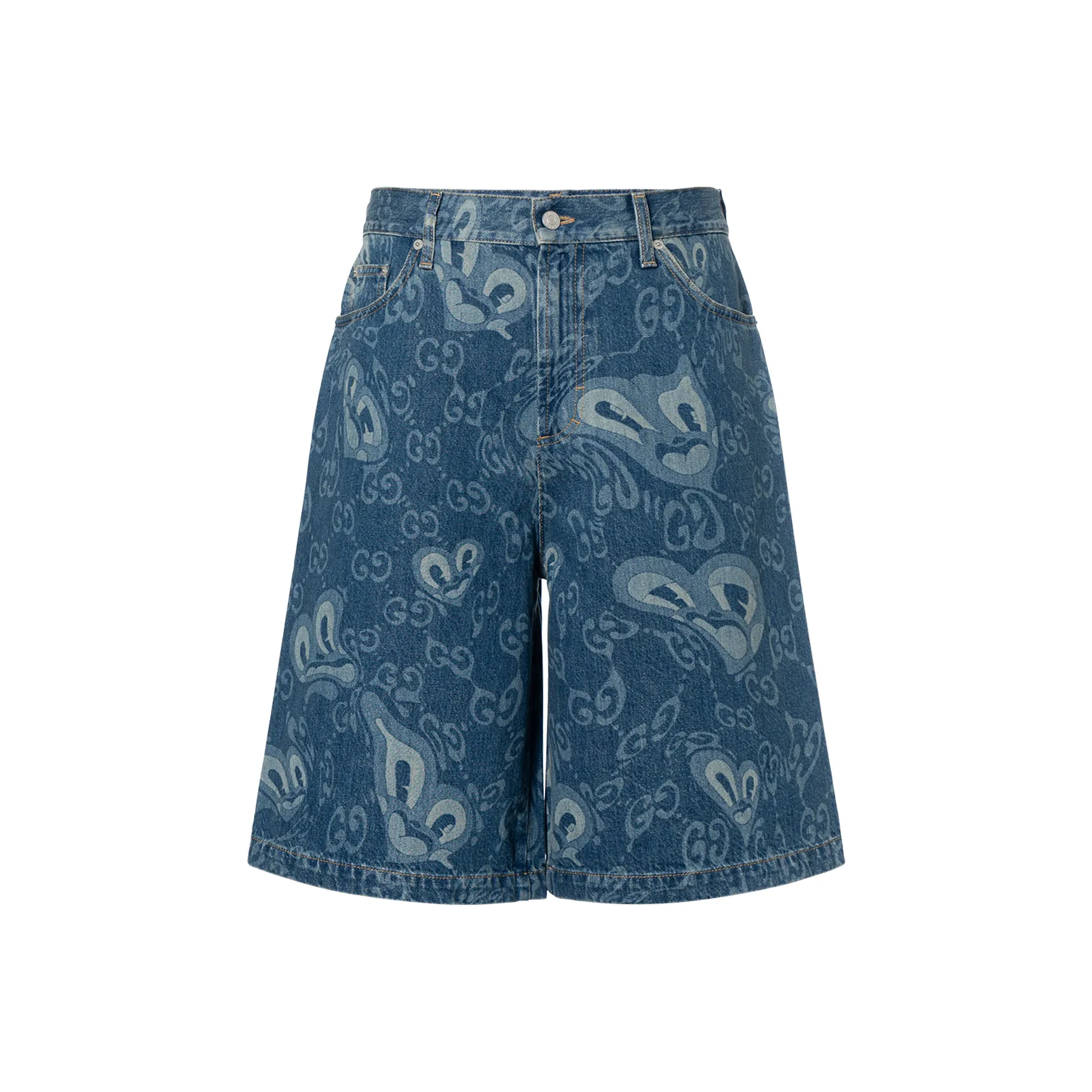 GUCCI Blue Men's Denim Shorts GUCCI Синие мужские джинсовые шорты