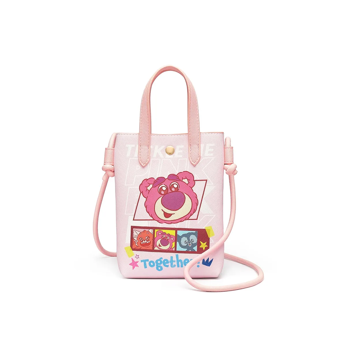 Disney Strawberry Bear Series ПВХ Сумка через плечо Сумка Женская Розовая