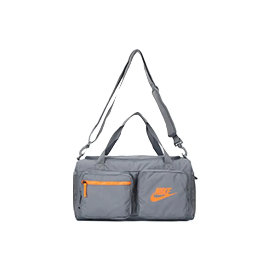 Nike Fabric Travel Bag Gym Bag Unisex Gray/Orange