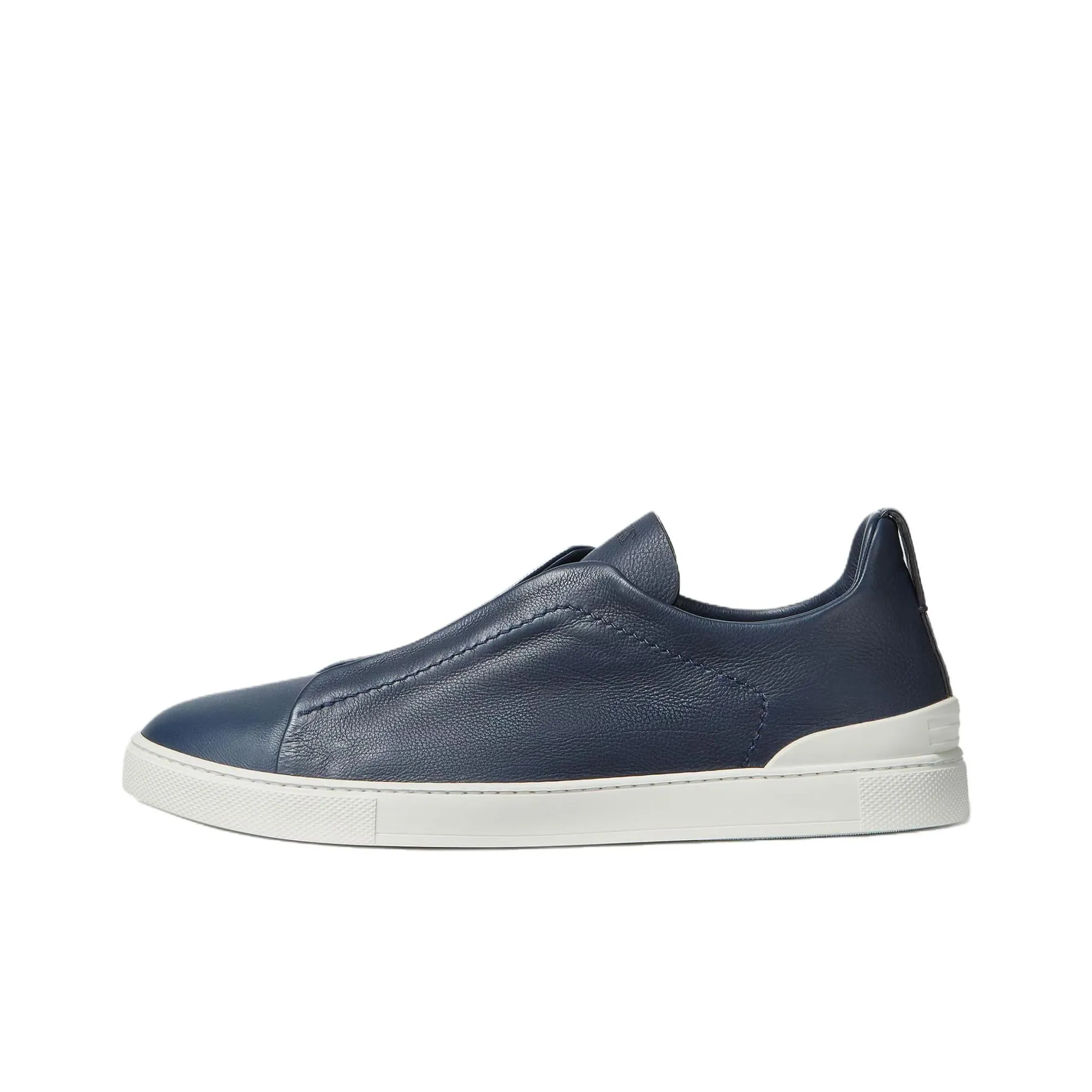 Zegna Triple Stitch Low Top Skateboard Shoes Men's Blue