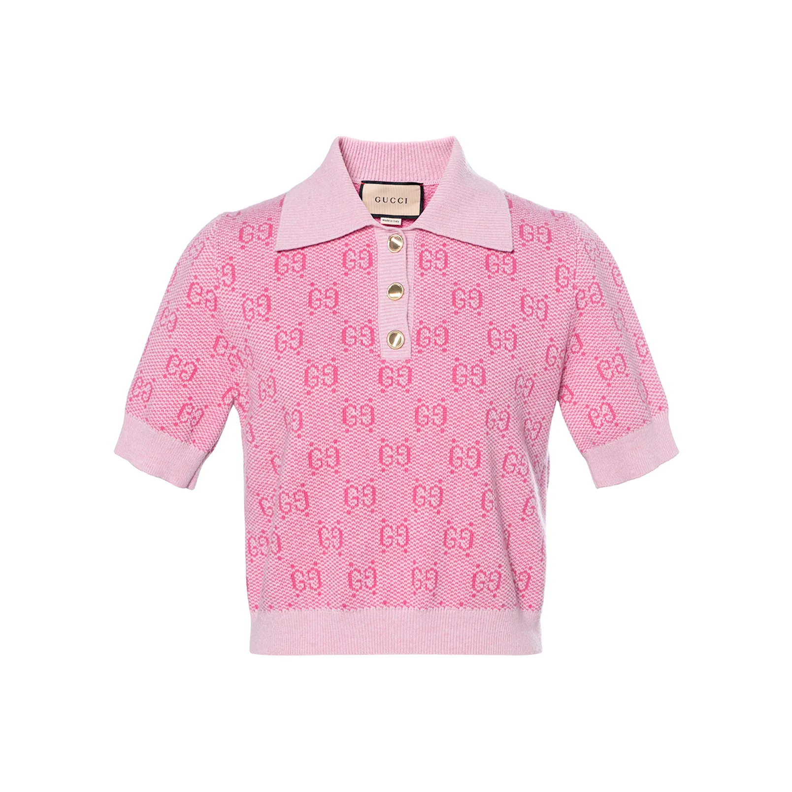 GUCCI Jacquard Polo 'Pink'