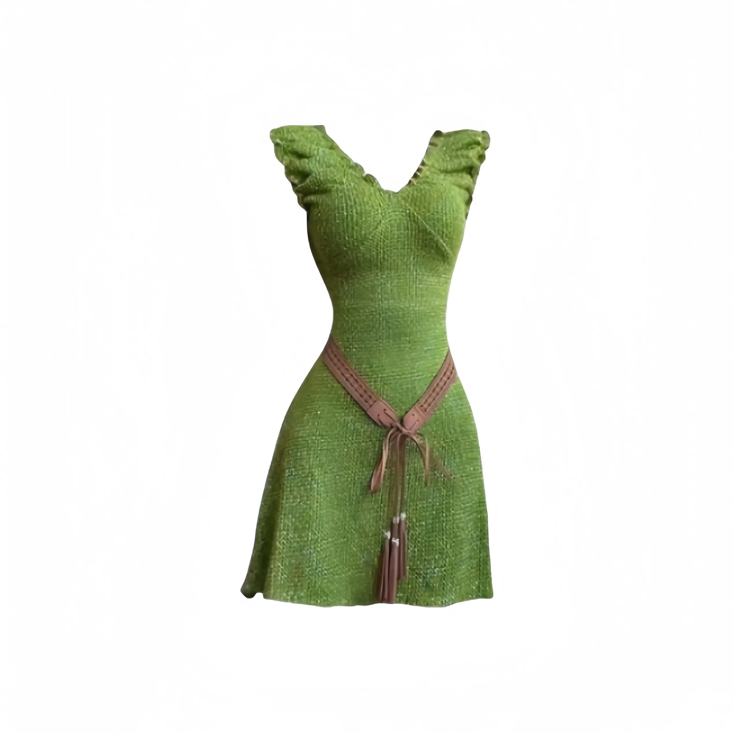 YGPRW Зеленые Женские Платья без рукавов