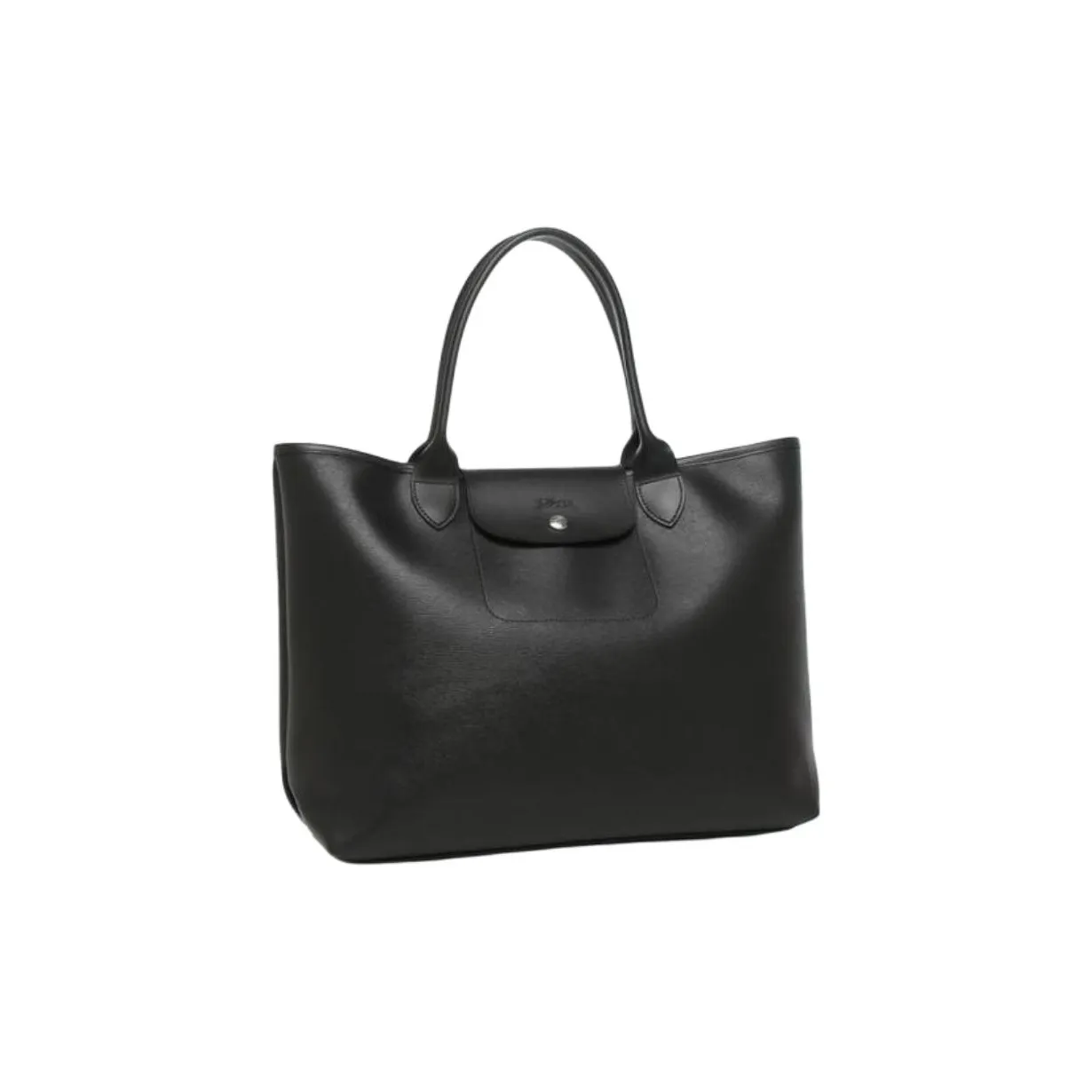 LONGCHAMP Le Pliage City Canvas With Leather Trim Tote Bag, Shopping Bag, Shoulder Bag, Handbag Tubas Women's Black