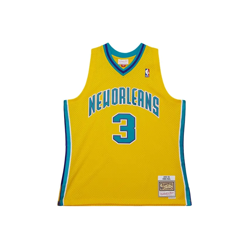 NBA x MITCHELL NESS Баскетбольная Джерси Pelicans Chris Paul 05-06 Сезон Унисекс Золото