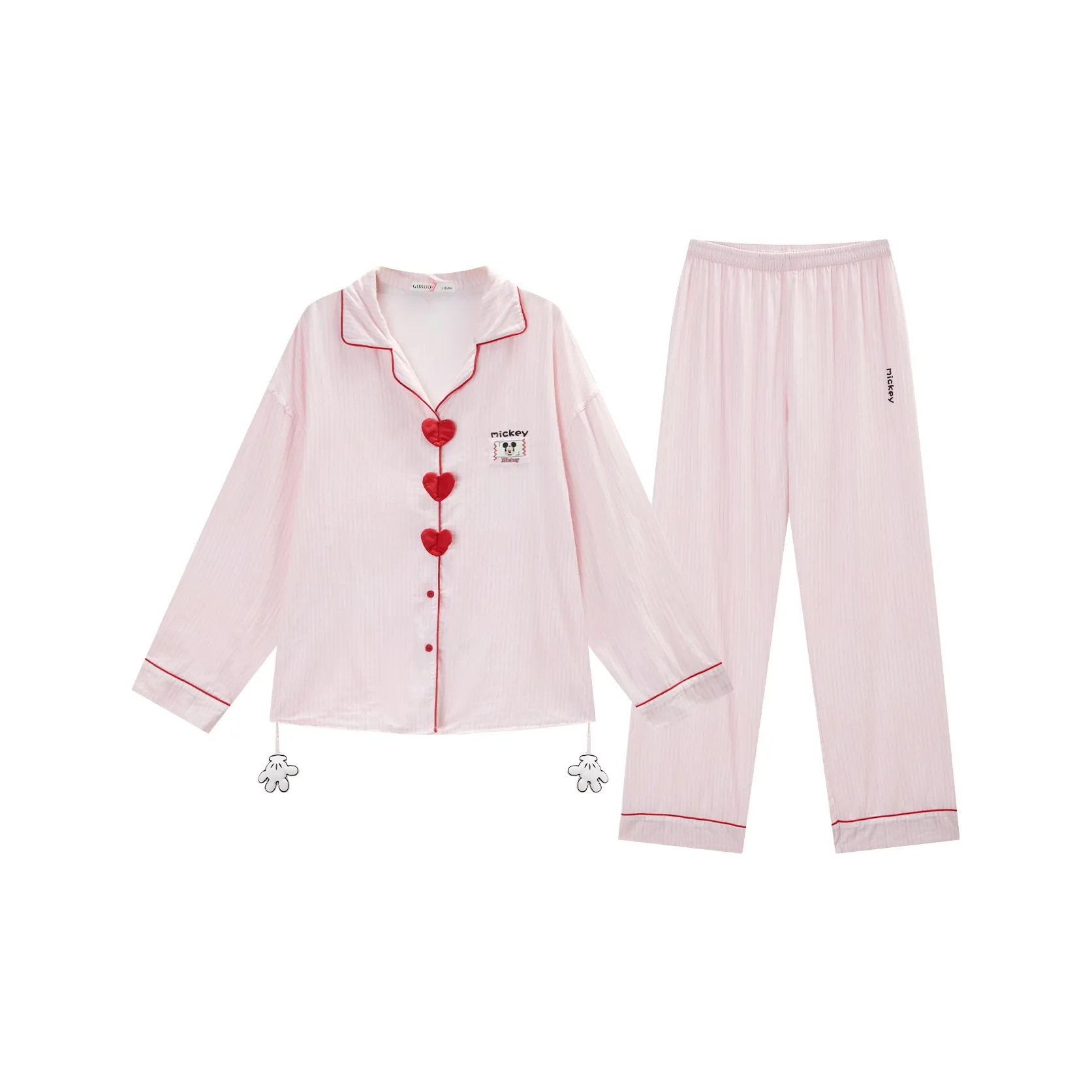 GUKOO x Disney Mickey Series Пижамный комплект Женские Винтажный розовый