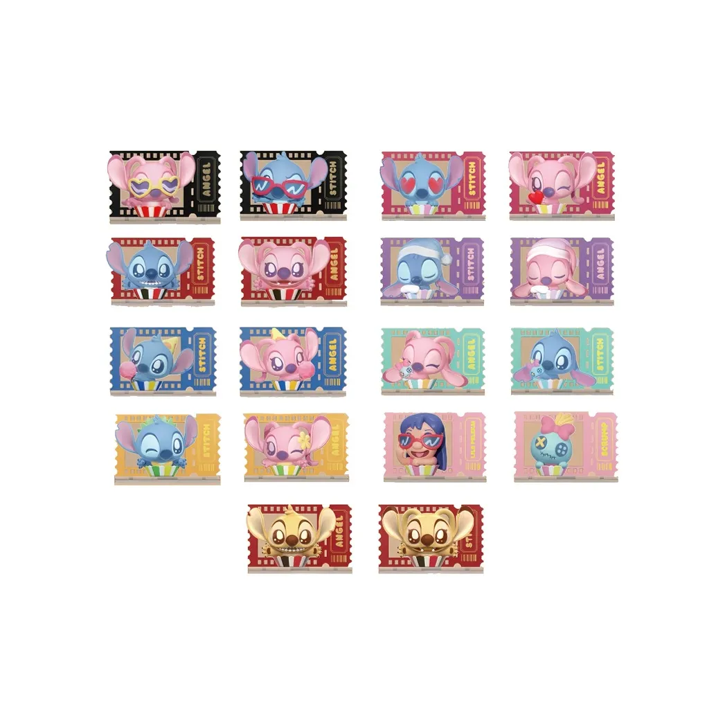 TOP TOY Стич Лилия Ангел Disney Xingji Baby Слепые коробки Single Mystery Box Полная коробка 16 шт