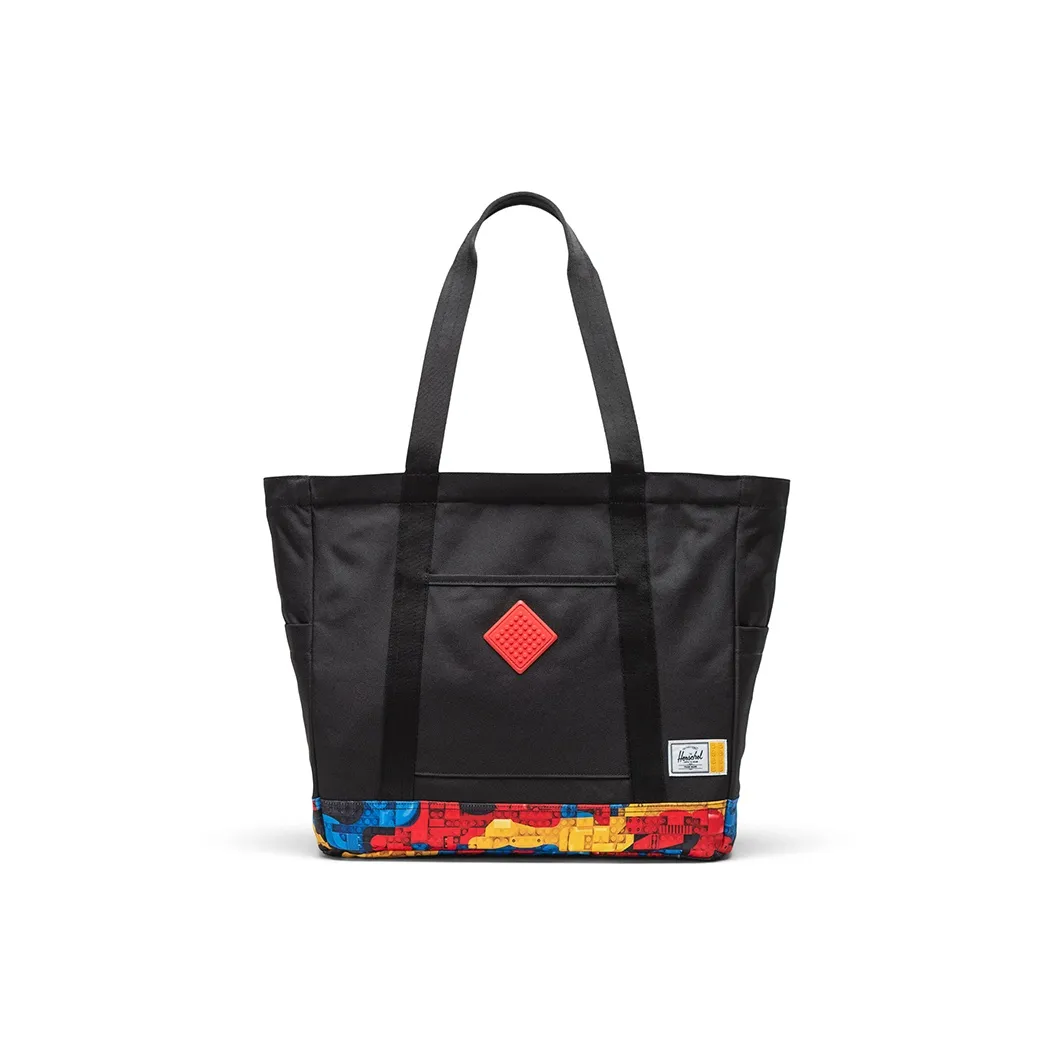 Herschel LEGO Коллаборация Переработанный материал Сумка через плечо Тоут Унисекс Черный