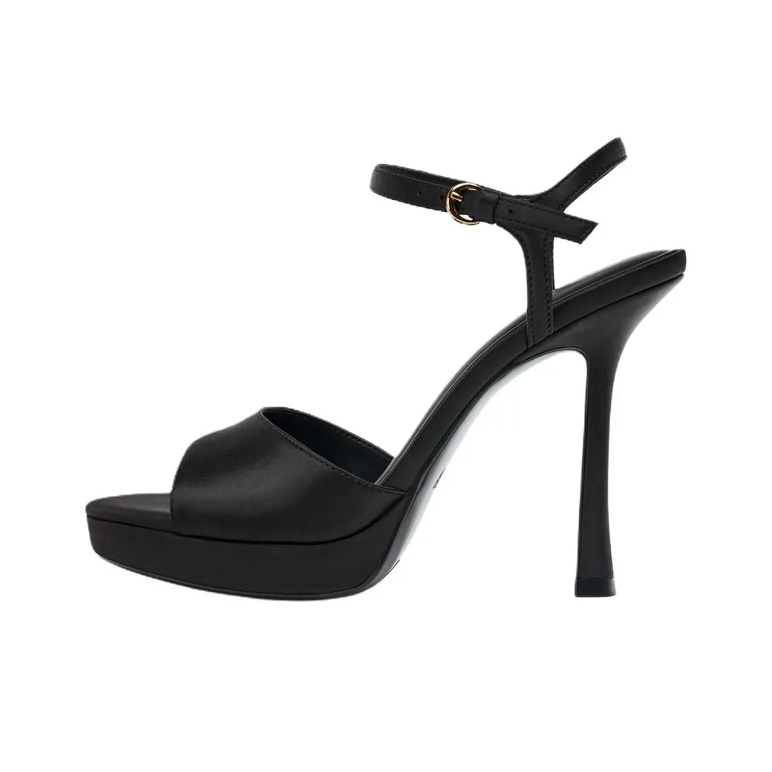 ZARA One Ремень Сандалии 11 см Женские Черные