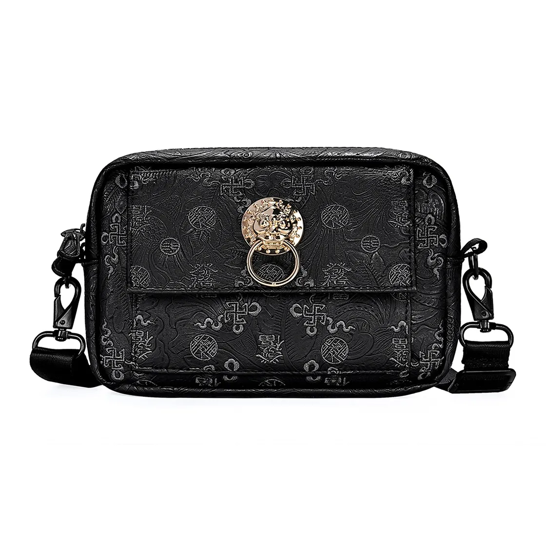 Hatsune Miku PVC кожа водоотталкивающая маленькая квадратная сумка через плечо сумка на пояс плечевая сумка мужская черная