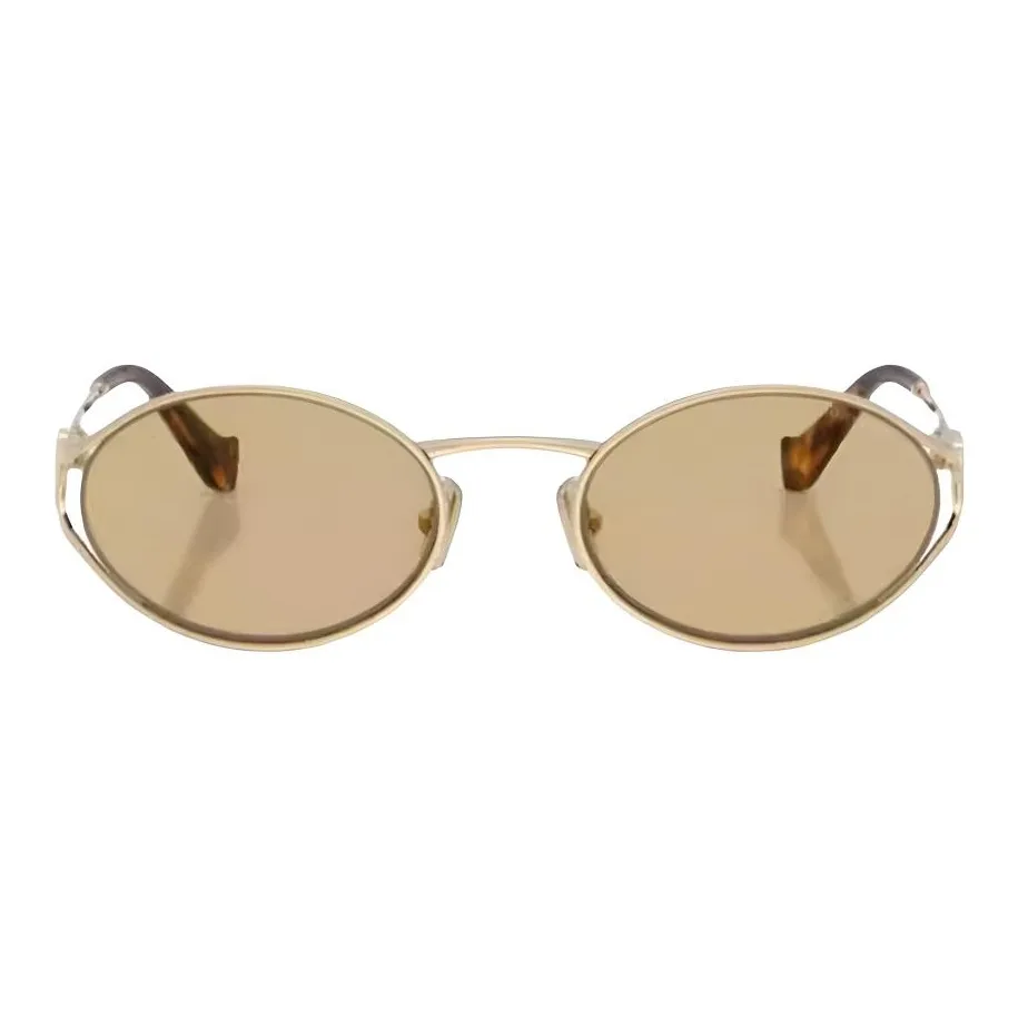 MIU MIU Металл OVAL SUNGLASSES Женские Золотой