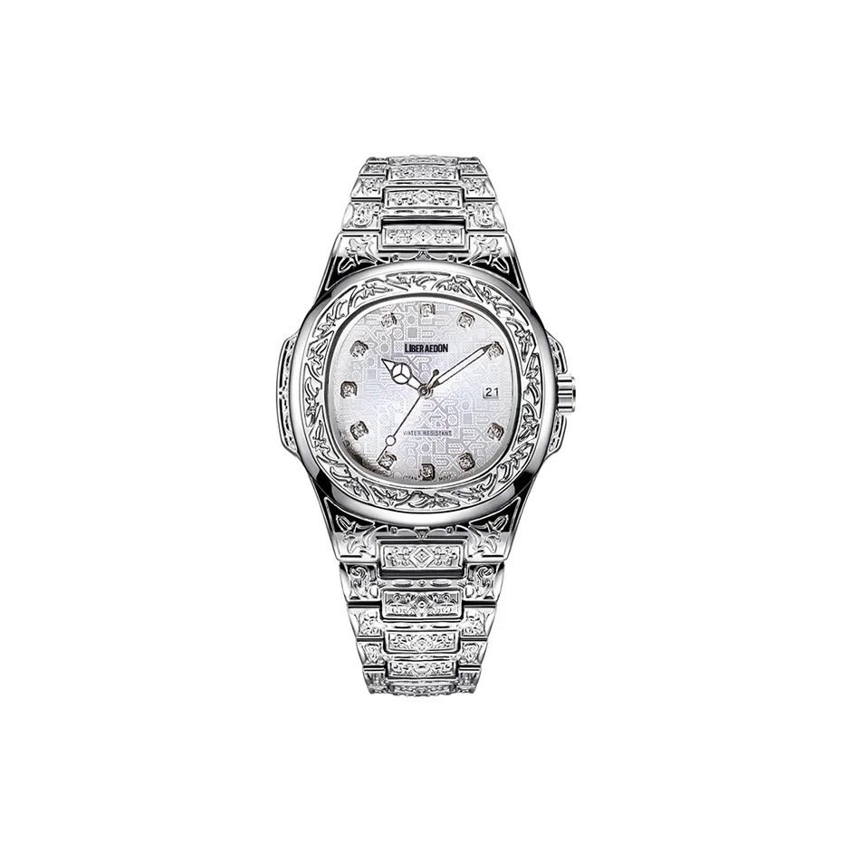 LIBER AEDON Наручные часы Кварцевый механизм Белый циферблат Мужские часы