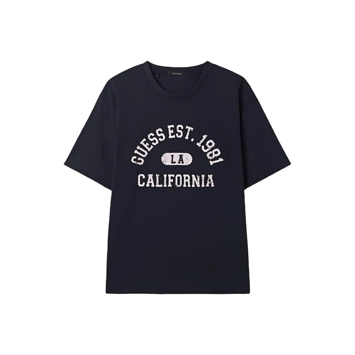 GUESS Темно-морской синий Унисекс Футболка