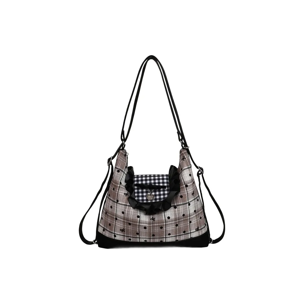 CAREELL ПУ (полиуретан) Сумка через плечо Стандартная Унисекс Хаки Сирсакер Черное Сердце