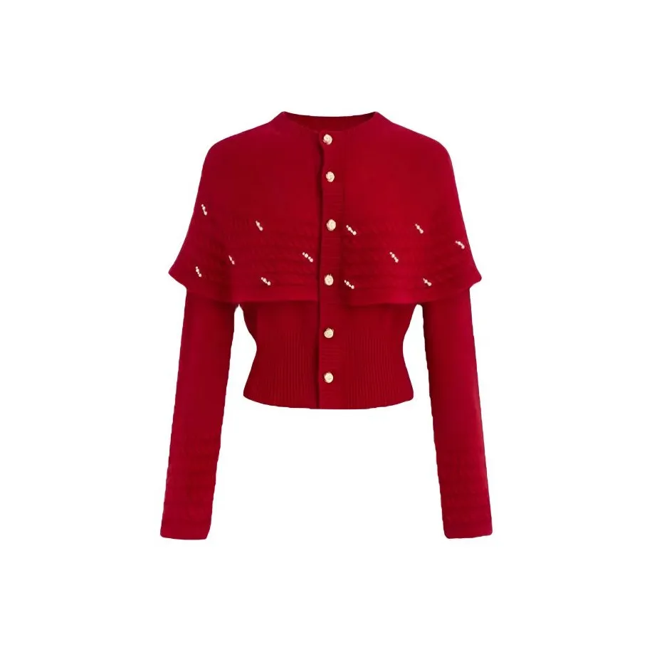 Leather Cat Красный Женские Трикотаж