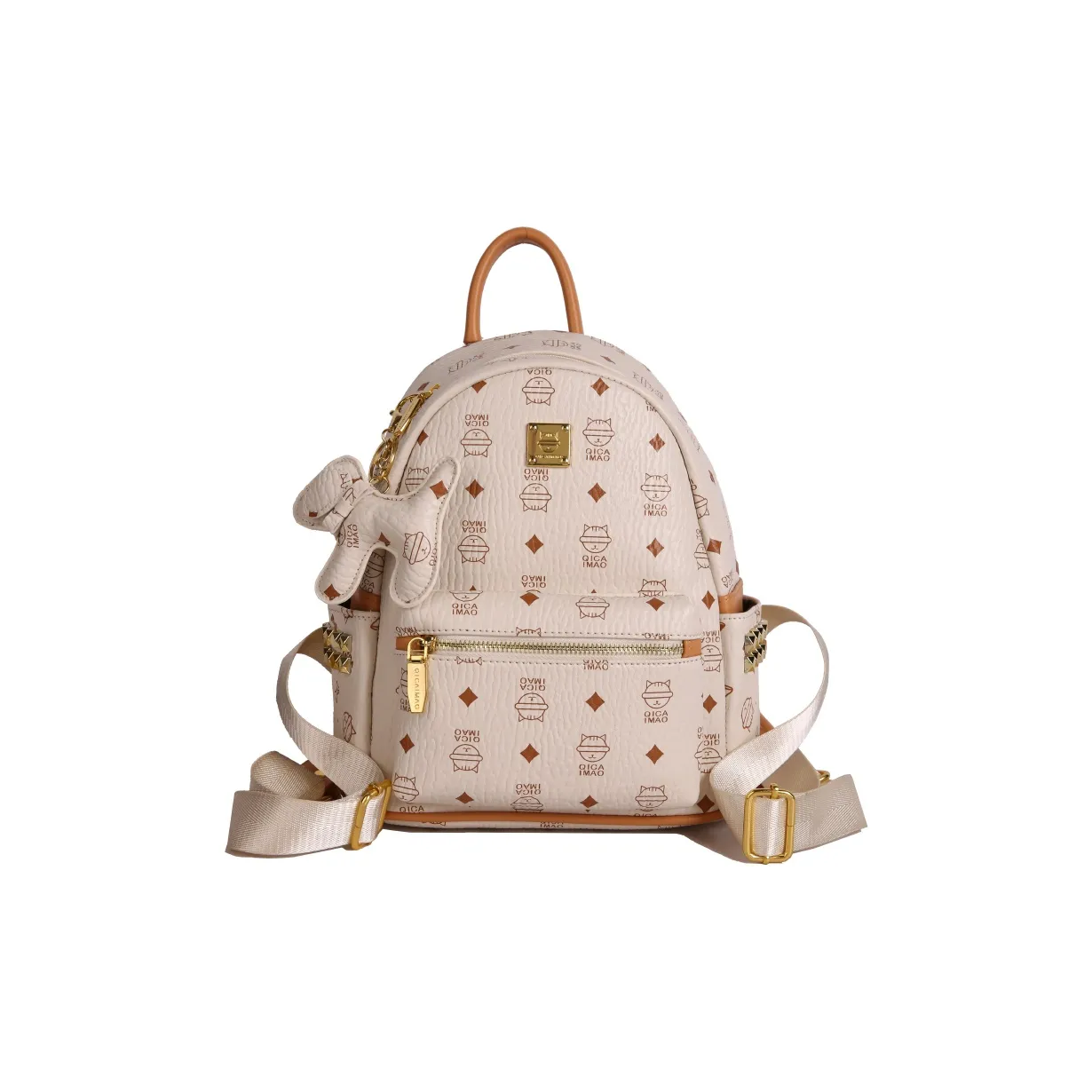 YTARA ПУ (полиуретан) Carry Рюкзак Женские Экрю Желтый Светло-розовый Темно-розовый Бежево-желтый