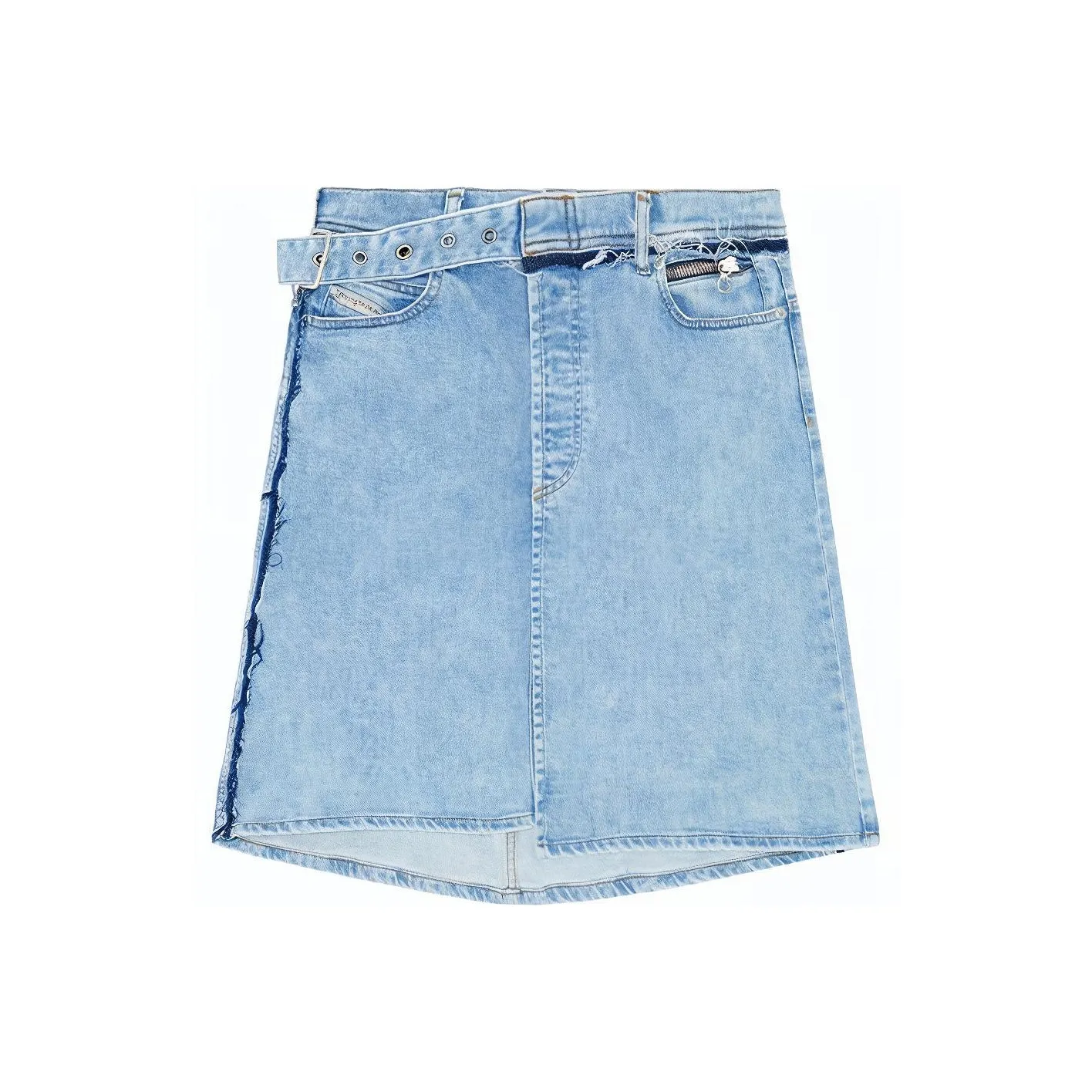 DIESEL De-Pendence-Mid Asymmetric Denim Skirt