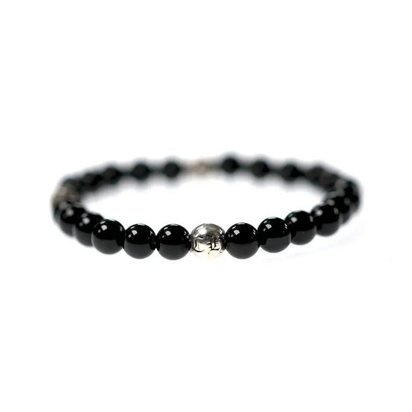 Chrome Hearts 925 Sterling Silver Bracelets Unisex Black