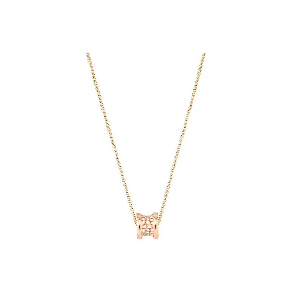 BVLGARI B.Zero1 Series 18K Rose Gold Necklaces Unisex Rose Gold