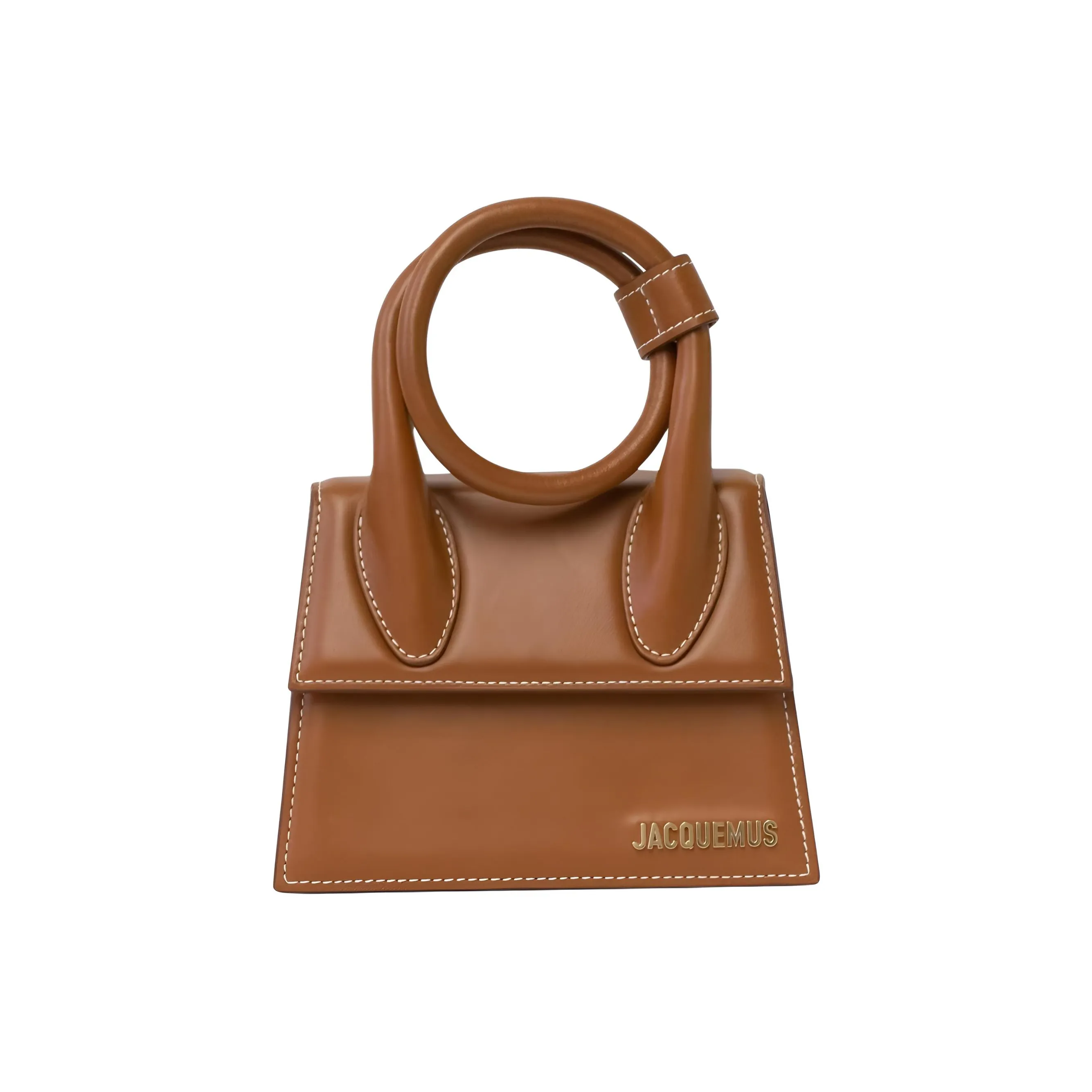 Jacquemus Leather Tote Bag, Shopping Bag, Handbag Women's Brown