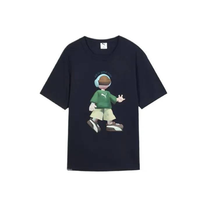 PUMA Темно-синие мужские футболки