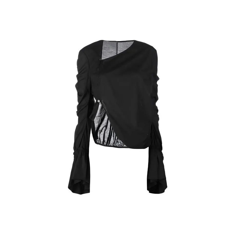 Leather Cat Черные Женские Рубашки