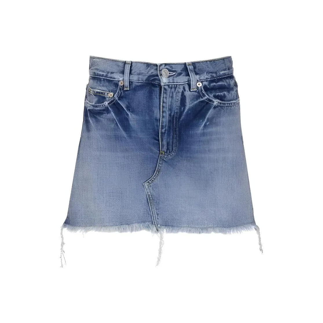 Balenciaga SS22 Denim Short Skirts Regular Fit Women's Light Blue