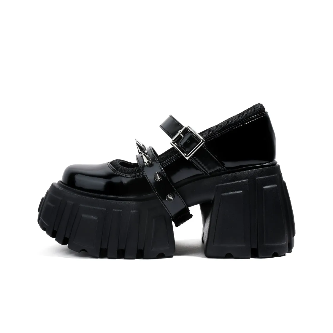 Enqo Грубый каблук Туфли Мэри Джейн Женские Черные