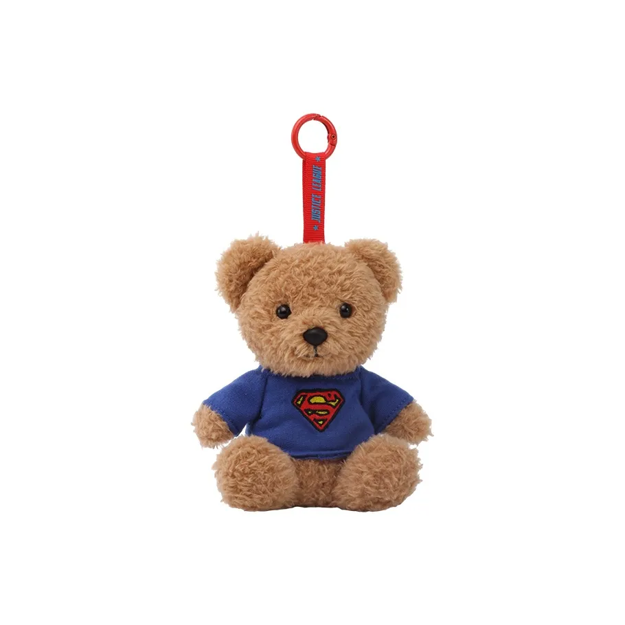 HUGKIS Cool Bear Collection Лига справедливости Супермен Бэтмен IP Подвески аниме-тематики Плюшевый брелок 12 см Высота