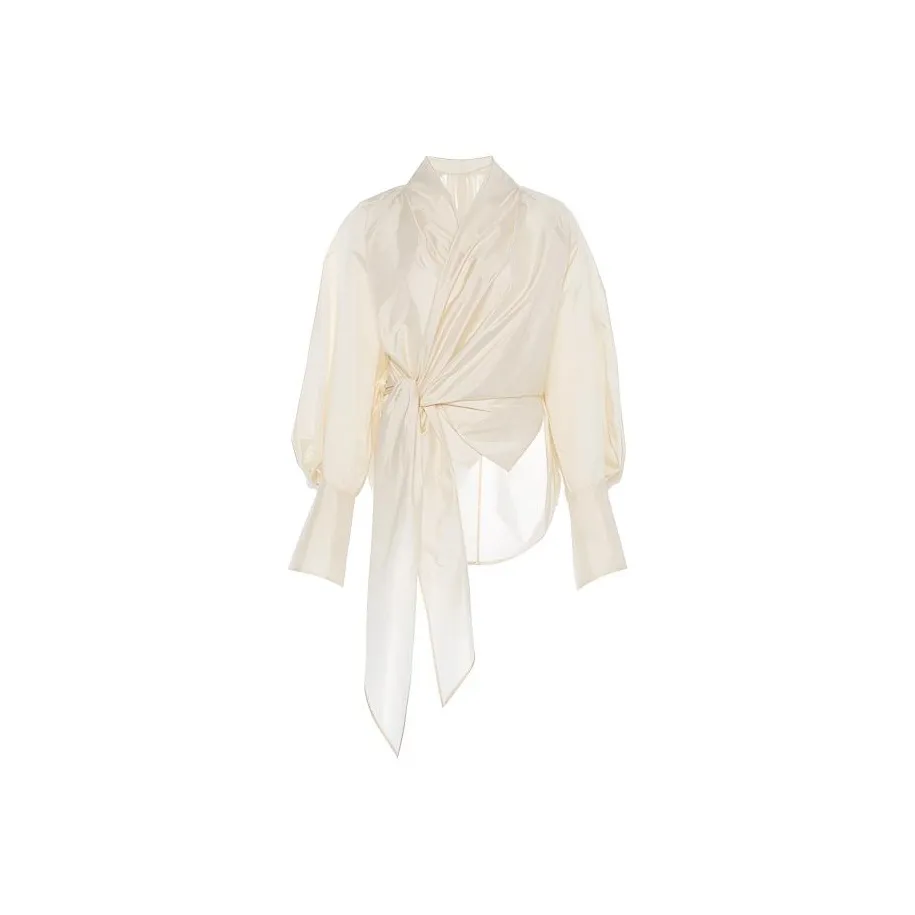 Leather Cat Белые Женские Рубашки