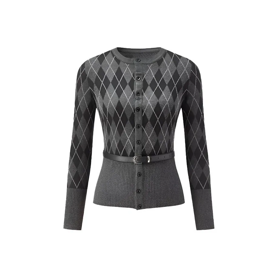 Leather Cat Серый Женские Трикотаж