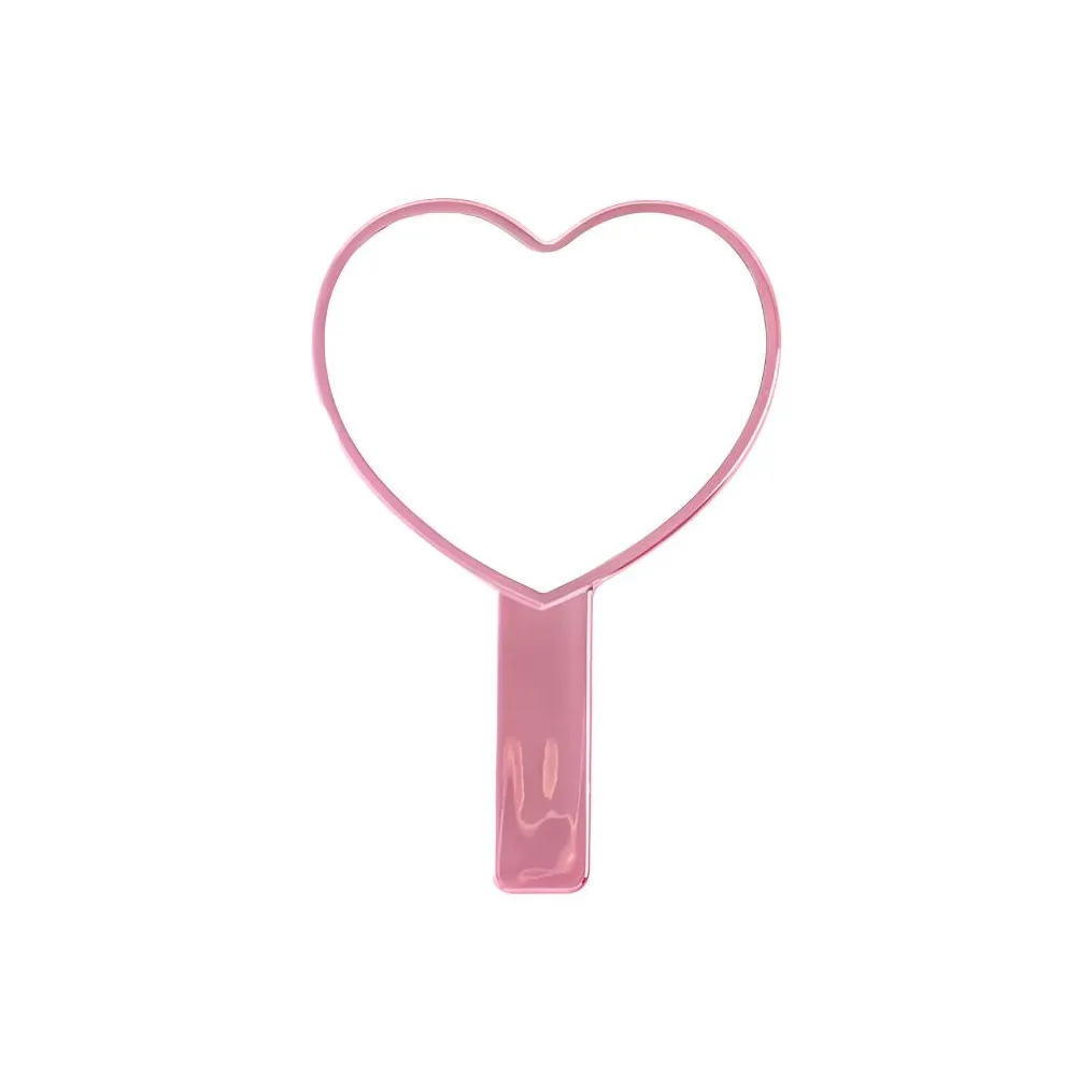 Stubborn Сердце Гальванизированный Водная рябь Зеркальце Портативный Ручной Утонченный Милый HD Глянцевый Зеркало для макияжа