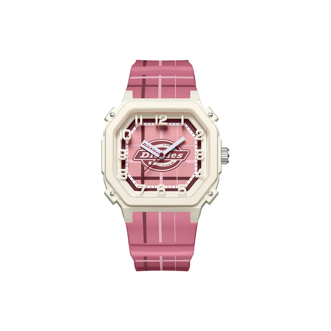 Dickies Наручные часы Кварцевый механизм Силиконовый ремешок Бежевый циферблат Женские часы Классическая коробка
