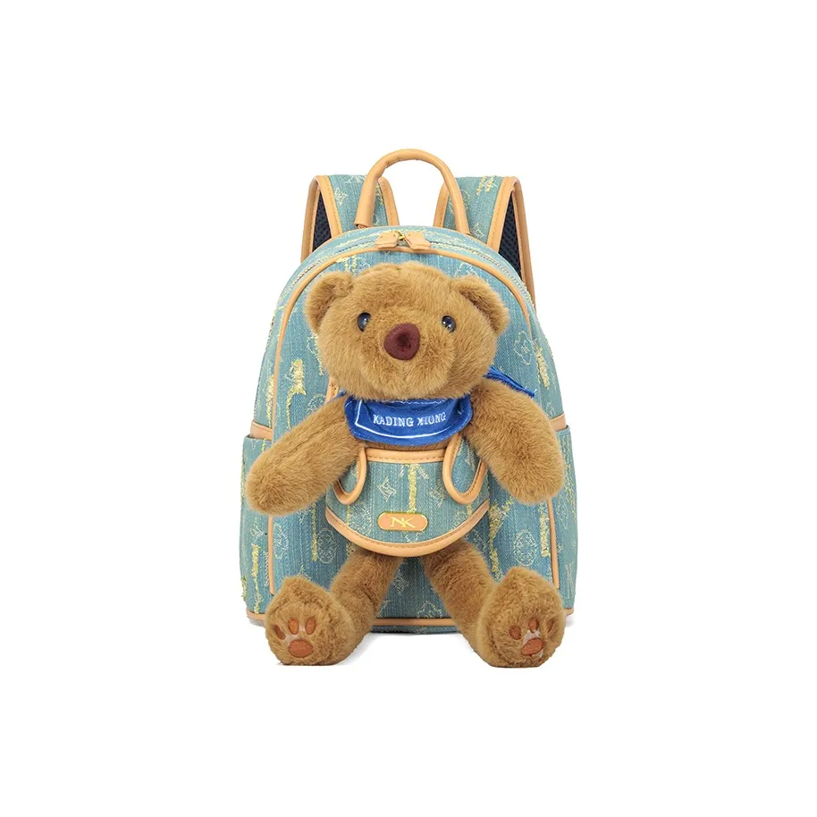 XIANGSU Холст Рюкзак Женские Джинсовый Синий