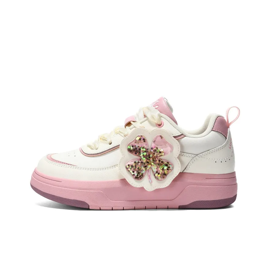 LUCKY BRAND Амортизация устойчивость к истиранию дышащие низкие топовые скейтбордические кроссовки женские белые розовые