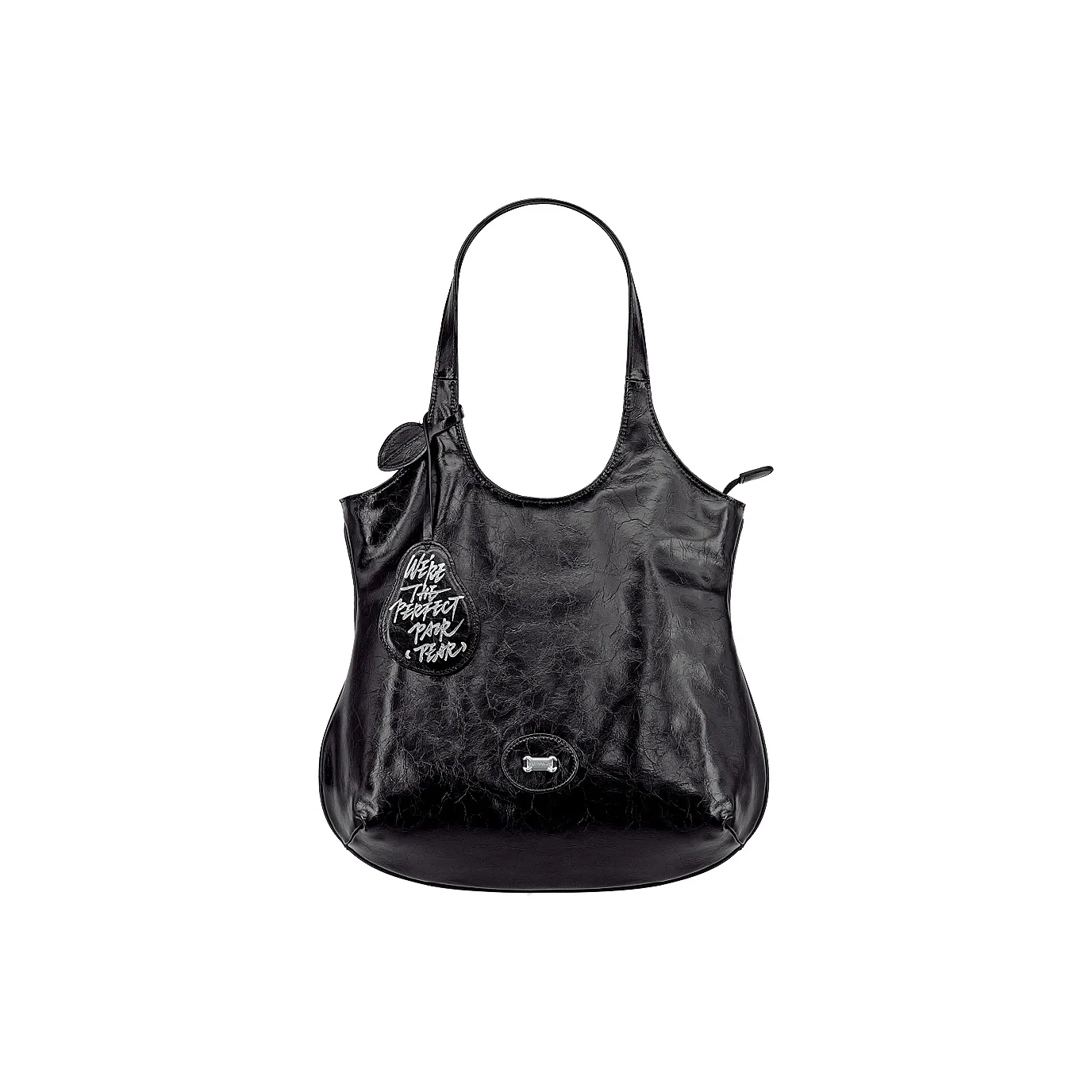 Great Dog and Black Horse Сумка-тоут из коровьей кожи плечевая сумка большая унисекс Frozen черная с рисунком груши