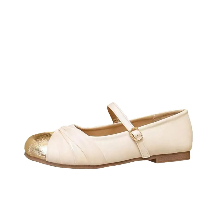 MADALLO Грубый каблук Мэри Джейн 1 см Женские Абрикос