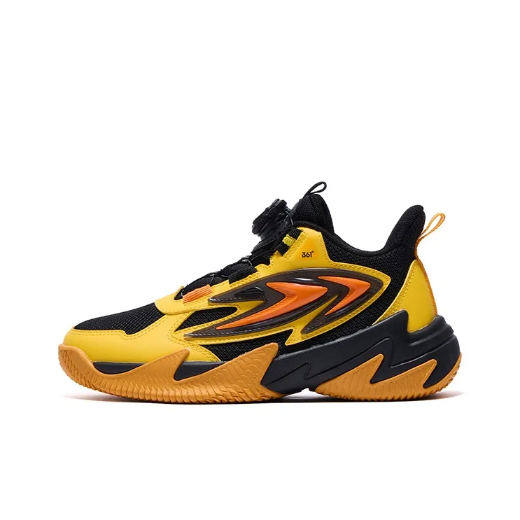 361°KIDS Tough Guys Устойчивые к истиранию Легкие Амортизирующие Детские Баскетбольные Кроссовки Желтые Подростковые
