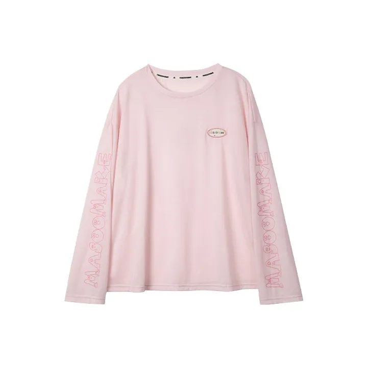 MASOOMAKE Весенне-летняя футболка с оборванными рукавами женская розовая