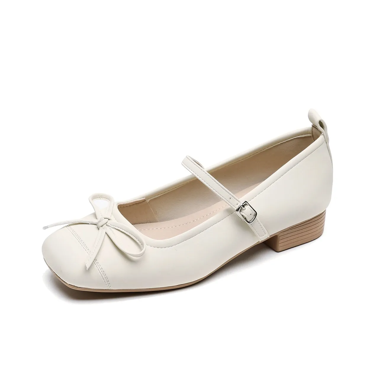 QITUMAUL Квадратный каблук Mary Jane Женские туфли