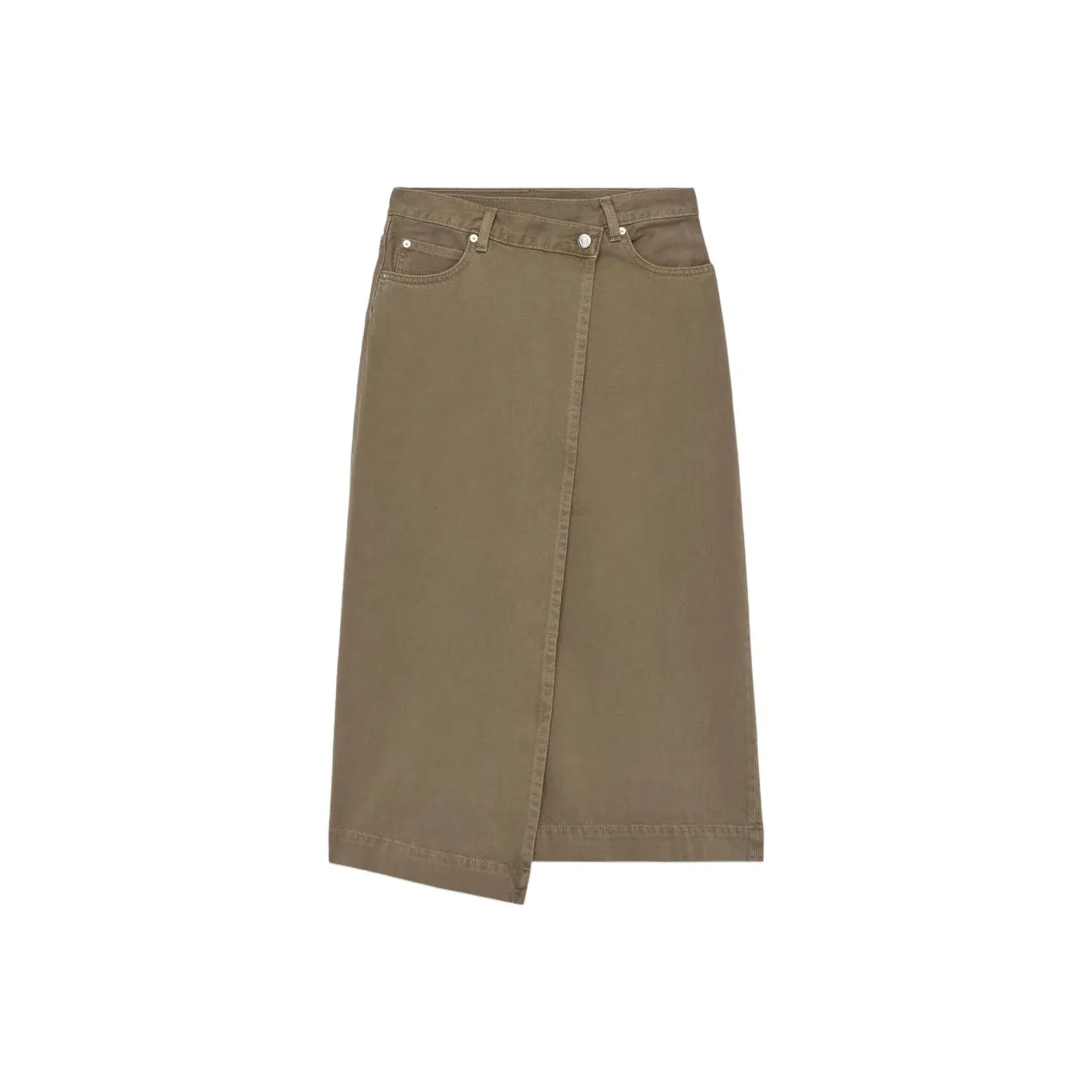ARKET Хаки зеленый Женские джинсовые длинные юбки