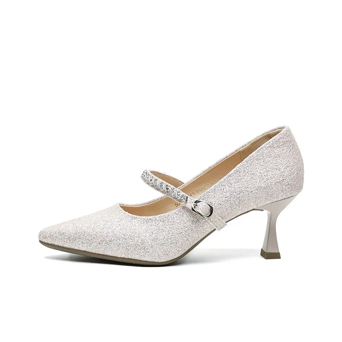 JOSINY Высокие каблуки 6,5 см Женские Шампанское золото