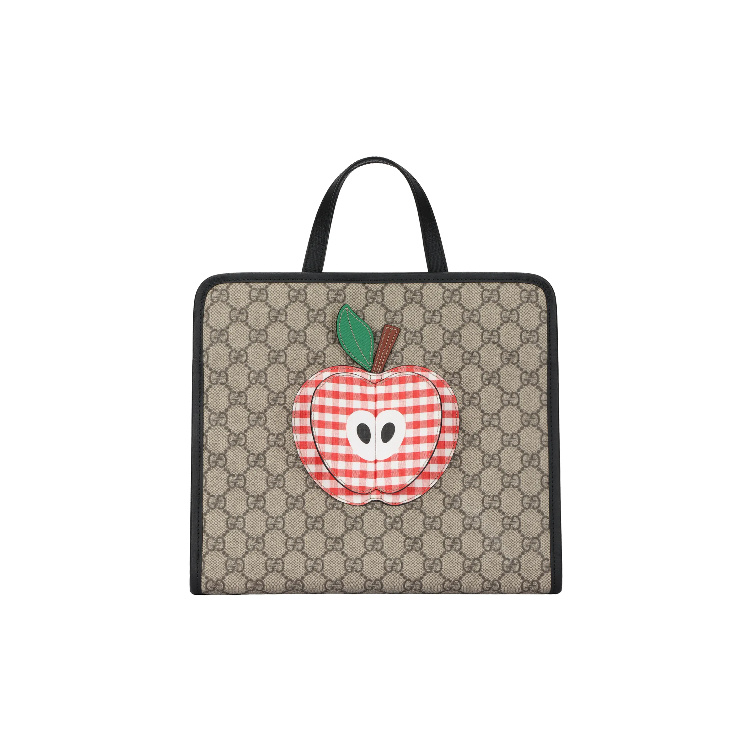 GUCCI Supreme Canvas Tote Bag, Shopping Bag, Handbag, Kids' Bag Kids' Ebony/Red