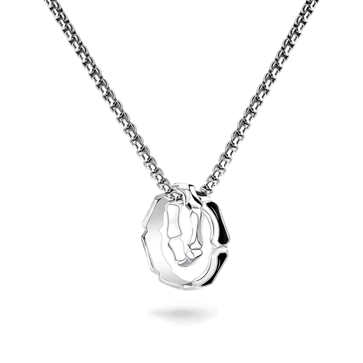 MAGICPOLE Titanium Steel Necklaces Men's Silver