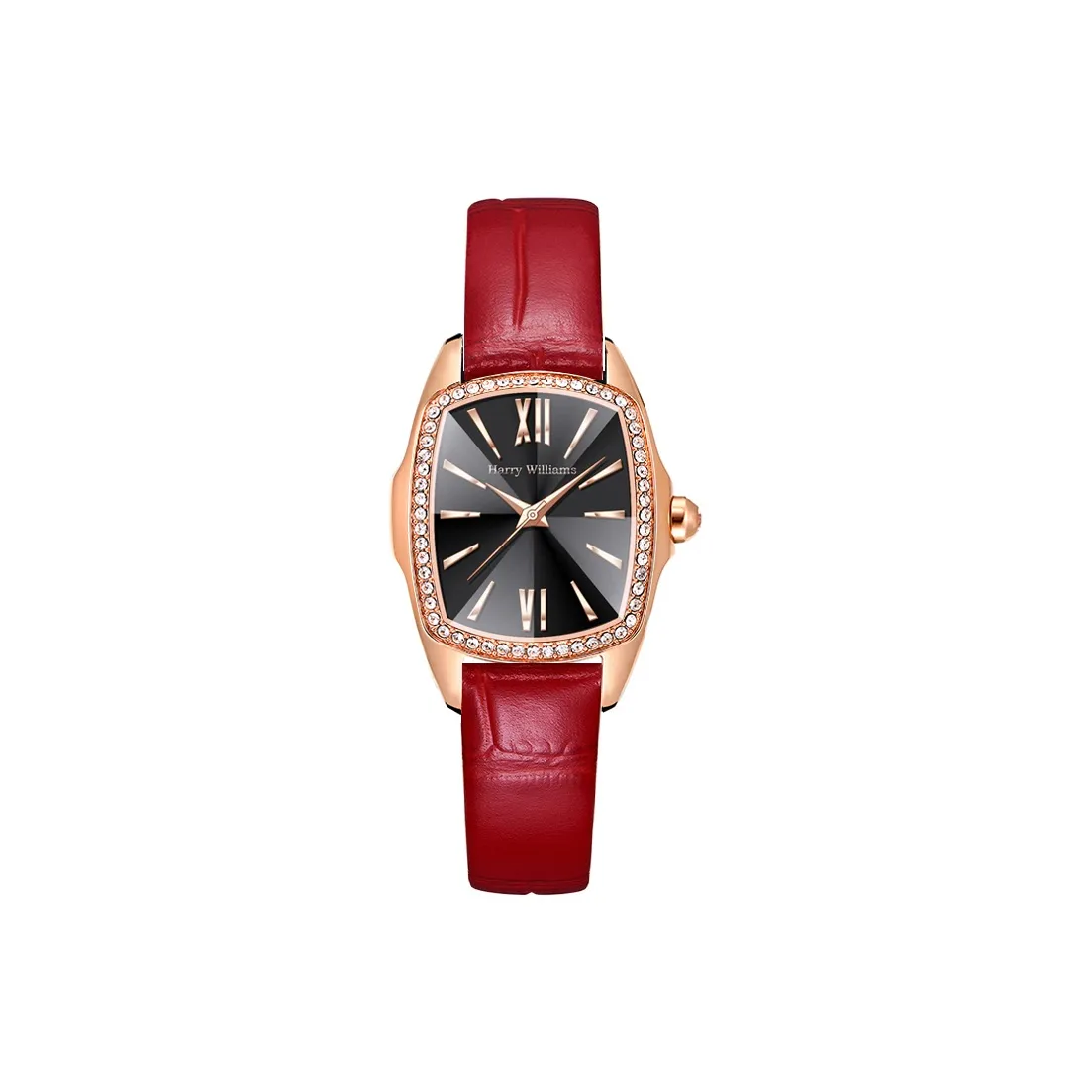 HARRY WILLIAMS Кварцевый механизм Женские часы 30MM*24mm Черный